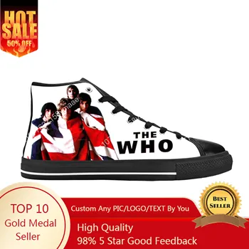 The Who Рок-н-ролльная группа Музыка Певец Мода Повседневная ткань Обувь Высокий Топ Удобный дышащий 3D-печатный Мужчины Женщины Кроссовки