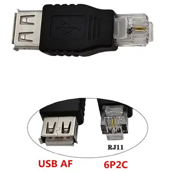 USB AF на RJ11 USB Гнездо на телефон Адаптер 6P2C/6P4C RJ11