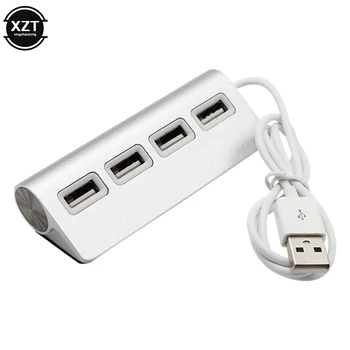 USB HUB 4 порта USB 2.0 порт высокоскоростной портативный OTG алюминиевый USB-разветвитель кабель адаптер для Apple Macbook Air Ноутбук ПК Планшет