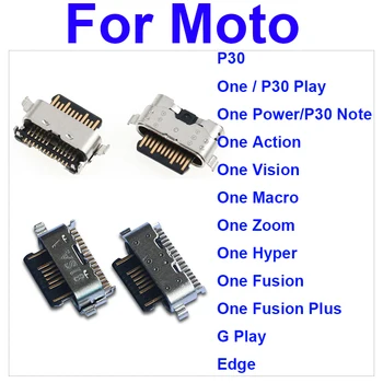 USB Разъем для зарядки Разъем док-станции для Motorola Moto One Vision Action Macro Hyper Power Fusion Plus P30 Note G Play Edge 