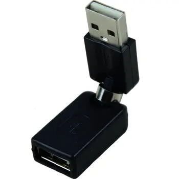 USB2.0 Удлинительный адаптер для вращения на 360 градусов (черный)