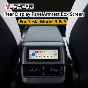 Vjoycar 2023 Задний дисплей управления для Tesla Model 3 Y Аксессуары Подлокотник Коробка IPS Кондиционер Голос Сиденье Обогрев Контроль-экран