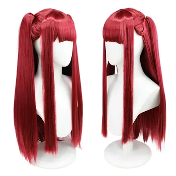 Wine Red Длинные волнистые парики для косплея Синтетические термостойкие парики для волос для женщин и девочек Парики для аниме Косплей Вечеринка Костюм Использование