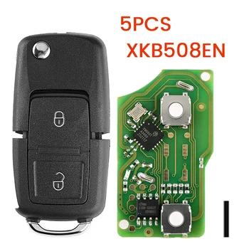 XKB508EN Провод Универсальный Дистанционный Ключ 2 Кнопка Брелок Для VW B5 Стиль Для Xhorse VVDI Key Tool 5 шт./лот
