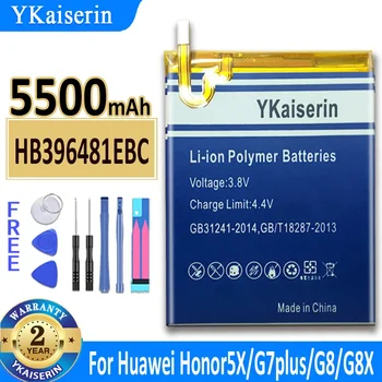 YKaiserin HB396481EBC Аккумулятор для Huawei ASCEND G7 PLUS HONOR 5X 5A G8 G8X 5C 7C 7A 8 9 10 Lite Pour Smart 2019 Y5 C8816 5500 мАч