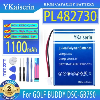 YKaiserin Аккумулятор PL482730 1100 мАч для GOLF для BUDDY Voice 2 Voice2 GPS-дальномер Plus VS4 YK372731 DSC-GB750 DSC-GB900