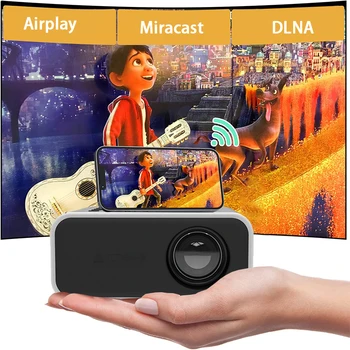 YT200 Обновление YT300 Мобильный видеопроектор Детская домашняя поддержка 1080P Театральный медиаплеер Проводной беспроводной проектор с тем же экраном