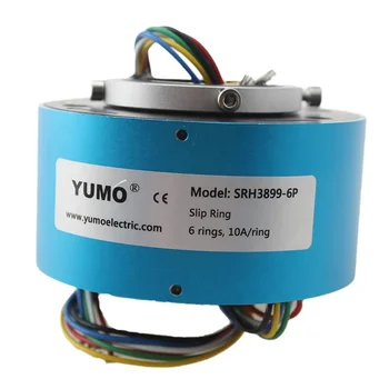 YUMO контактное кольцо SRH3899-6P 6 цепей вращающийся разъем электрический Двигатель скольжения