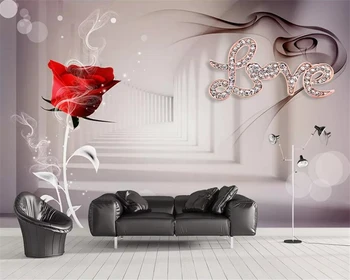 beibehang papel de parede пользовательские обои 3d фон бриллиантовый цветок украшение гостиной спальня домашняя роспись обои