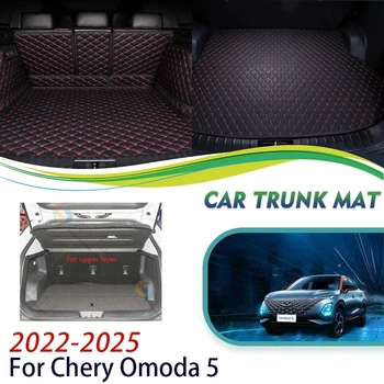 Автомобильные коврики для Chirey Chery Omoda 5 Fownix FX Omoda C5 2022~2025 5-местные водонепроницаемые накладки Авто Задний багажник Матовый ковер Автомобильные аксессуары