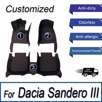 Автомобильные коврики для Dacia Sandero III DJF 2020 2021 2022 Пылезащитные автомобильные коврики Tapetes Para Carro Автомобильные аксессуары Интерьерный комплект