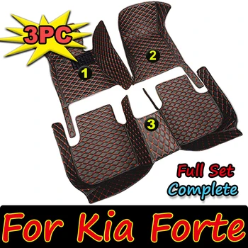 Автомобильные коврики для Kia Forte 2009 2010 2011 2012 2013 2014 2015 2016 2017 Пользовательские накладки для ног Коврик Аксессуары для интерьера