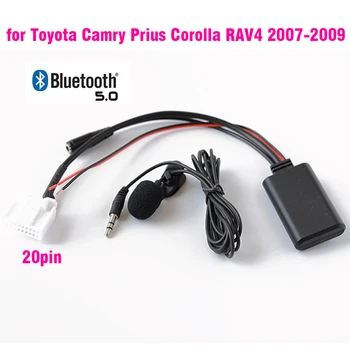 Автомобильный bluetooth беспроводной микрофонный адаптер стерео AUX IN музыка для Toyota Camry Corolla Yaris RAV4 Prius 2007-2009