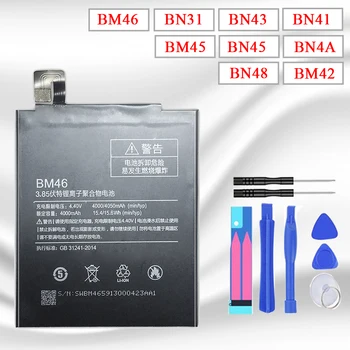 Аккумулятор для Xiaomi Redmi Note 2 3 4 4X 5 5A 6 7 Pro Модель BM42 BM45 BM46 BN31 BN41 BN43 BN45 BN48 BN4A BM 46 BN 31 41 43 45 48