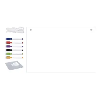 Акриловая доска для сухого стирания Прозрачная доска для сухого стирания Календарь Настенная доска для заметок с 6 цветными маркерами