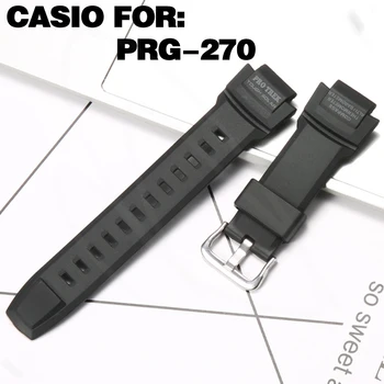 Аксессуары для часов Casio Protrek PRG-270 Prg270 Мужской спортивный водонепроницаемый ремешок из смолы Резиновый ремешок для часов