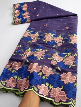  Африканская хлопковая кружевная ткань 2023 Высокое качество нигерийская кружевная ткань с вышивкой Швейцарское кружево вуаль для женщин Свадебное платье Шьют TY3557