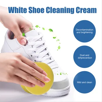 Белый крем для удаления пятен для обуви Многофункциональный портативный крем для чистки спортивной обуви