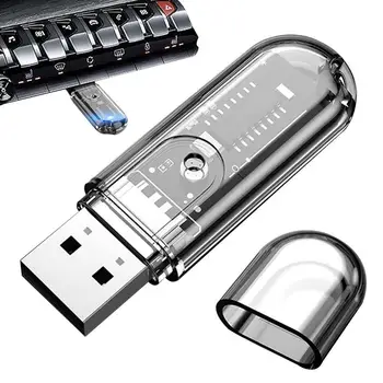 Беспроводной автомобильный ресивер Прочный портативный приемник USB 5.3 Аудиоадаптер Высокоскоростной автомобильный адаптер для приема музыки Многофункциональный