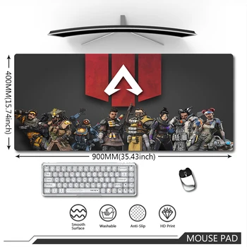 Большой игровой коврик для мыши Apex Legends Коврик для мыши Водонепроницаемый коврик для клавиатуры геймера для мышей Ноутбук Ковер Мышь XXL 900x400 мм Коврики