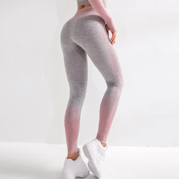 Быстросохнущие персиковые брюки для фитнеса, женские европейские и американские трикотажные обтягивающие спортивные брюки, брюки для йоги с высокой талией, подъем бедер