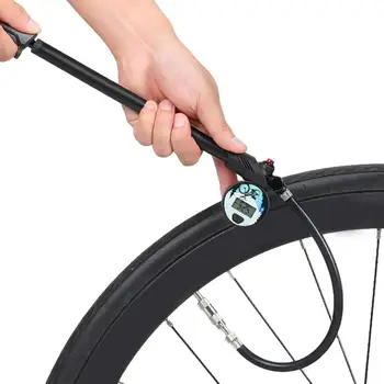  Велосипедный насос для накачки шин Ручной универсальный насос Presta Valve Подходит для клапанов Presta & Schrader Регулировка воздуха для велосипеда Надувной насос для