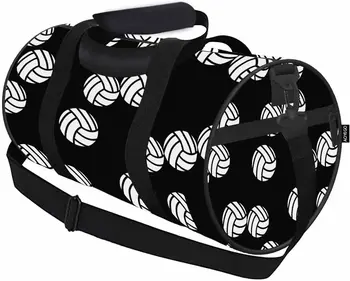  Волейбольная черная дорожная спортивная сумка Спортивный символ Легкая спортивная сумка Спортивная сумка Плечо Weekender Ночная сумка для мужчин и женщин