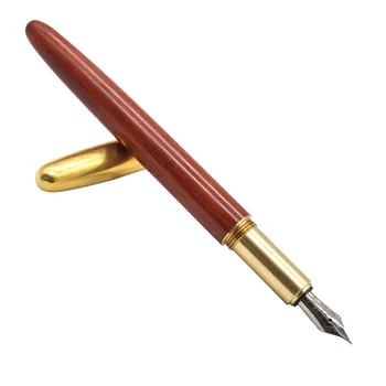 Деревянная перьевая ручка Практическая ручка для письма Простая перьевая ручка для студентов