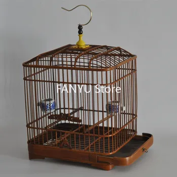 Деревянный роскошный дом Клетки для птиц Портативный перенос для попугаев Southe Park Bird Cages Маленькая клетка для разведения Oiseau Birds Supplies WZ50BC