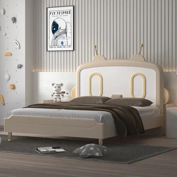 Детская кровать односпальная кровать мальчик массив дерева детская комната робот мебель молодежь творческий мальчик маленькая кровать девочка