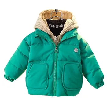 Детские парки Пальто Мальчики Зимние теплые пальто Подростковая мода Утолщенные куртки с капюшоном Детская одежда на открытом воздухе CH159