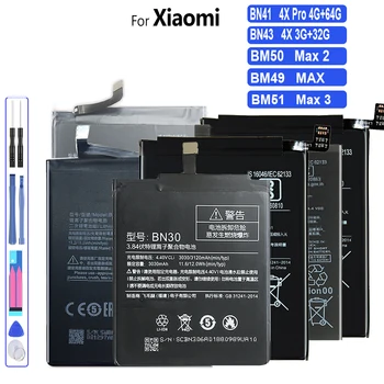 Для Xiao mi BM49 BM50 BM51 BN43 BN41 Аккумулятор для Xiaomi Mi Max Max 2 Max 3 Для сменных батарей Redmi Note 4X / Note 4 Note4