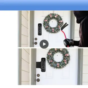 Для большинства домашних офисов Беспроводная видеоподставка для дверного звонка Монтажный кронштейн дверного звонка Съемный кронштейн для крепления дверного звонка Клиновой кронштейн