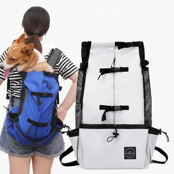 Дышащая сумка-переноска для собак Портативный рюкзак для путешествий для домашних животных на открытом воздухе Светоотражающие сумки-переноски для кошек Французский бульдог Аксессуары для домашних животных