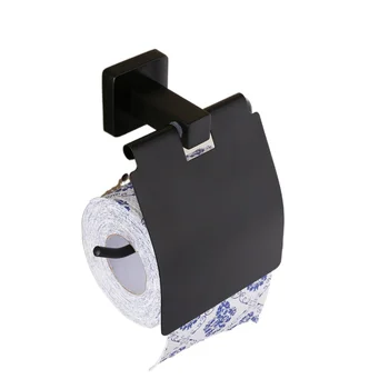  Европейский черный держатель для туалетной бумаги Антикварная коробка для намотки из нержавеющей стали Рулон салфеток Настенное крепление Аксессуары для ванной комнаты