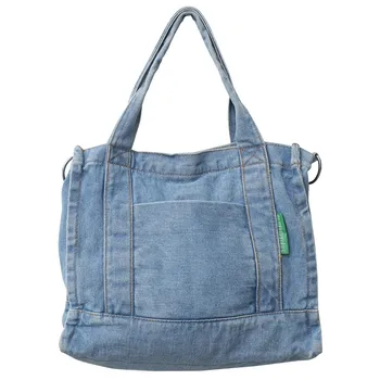 Женская джинсовая ткань Трендовые сумки через плечо большой емкости Женские сумки Дизайнерские женские Простота Досуг Мода Кроссбоди Сумки