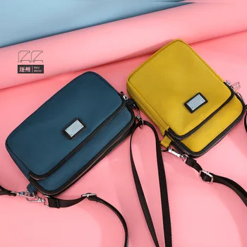 Женская модная и универсальная сумка для мобильного телефона, мини-сумка через плечо в корейском стиле, нейлоновая повседневная и удобная сумка через плечо