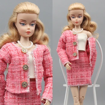 Женский комплект одежды / пальто с поясом + юбка + топ / 30 см кукла одежда осенняя одежда наряд для 1/6 Xinyi FR ST Кукла Барби игрушка