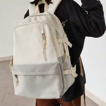 Женский рюкзак Школьная сумка для девочек-подростков Рюкзак Студенческая школа Рюкзаки Сплошной цвет в корейском стиле Женская дорожная сумка для книг