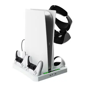 Зарядное устройство Подставка Всасывающая охлаждающая станция для PlayStation 5 PSVR2 Консоль PSVR2 Вентилятор охлаждения Игровой контроллер Зарядная станция Ток 600 мА
