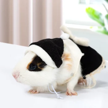 Зимняя одежда для домашних животных Теплая флисовая шапка и платья для хомяка Наборы для мелких животных Крысы Кролик Морская свинка