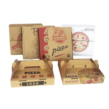 Индивидуальный продуктЗаводская цена Высокое качество изготовленная на заказ биоразлагаемая коробка для пиццы объемная картонная коробка для пиццы