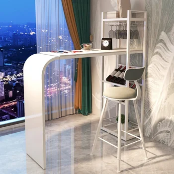 Индивидуальный светлый роскошный каменный панель, интегрированный стол у стены, шкаф для перегородок в гостиной, небольшой барный столик со стороны дивана