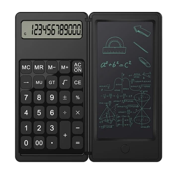 Калькулятор Блокнот для рукописного ввода Умный мини-заметка Специальный офисный калькулятор Портативные школьные бизнес-принадлежности Прочный черный