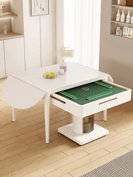Каменный обеденный стол для маджонга, интегрированная складная телескопическая бытовая маленькая квартира, современная простота