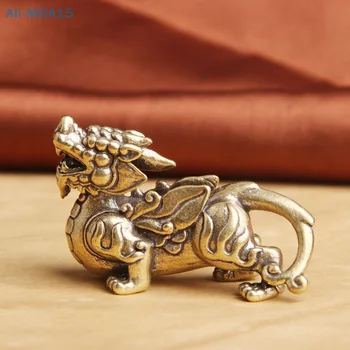 Китайские статуэтки мифического зверя Пиксю Счастливое животное Ци Линь Настольные украшения