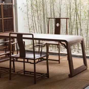 Китайский стол Чайный стол из массива дерева Дзен-чайный стол Вяз Письменное кресло Элегантная домашняя мебель Офисные столы Гостиная Escritorio Mesa