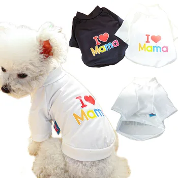 Классическая летняя одежда для щенков Белая черная толстовка с капюшоном для собак Толстовка Пуловер Толстовки Футболка Для Маленьких Собак Чихуахуа Одежда для домашних животных XS