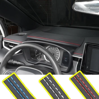 Кожаная декоративная наклейка на приборную панель автомобиля для Nissan Qashqai Pulsar March 370Z Micra Juke Note Tiida NV200 Leaf Cube Re