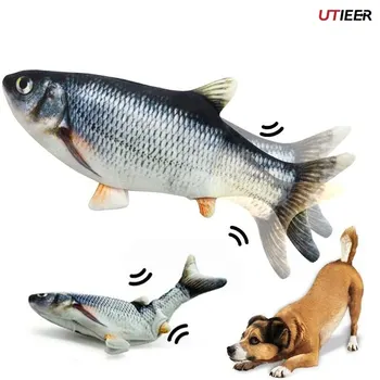 Кошка Собака Игрушка Рыба USB Зарядка Электрическая дискета Симуляция Рыба Интерактивная тренировка Скрежет зубами Жевательные игрушки для домашних животных